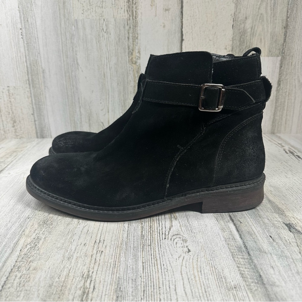 Frank Wright Men’s Shelby Black Suede Buckle Boots #1371